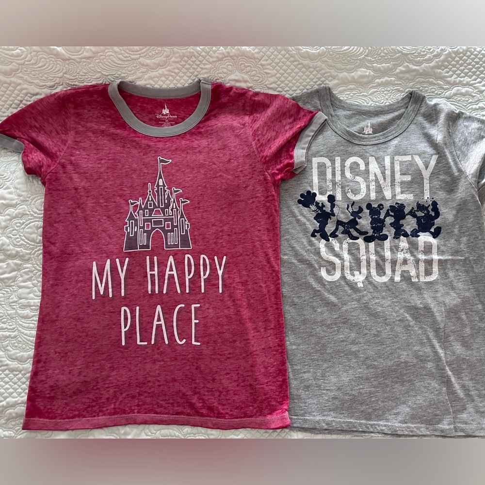Disney Parks Castle Squad Mickey Women TShirt Bundle 2 XS NWOT